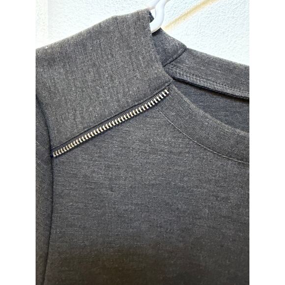 ABS by Allen Schwartz womans long sleeve top Sz M heathered gray - Picture 8 of 10